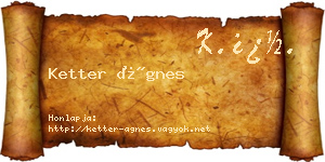 Ketter Ágnes névjegykártya